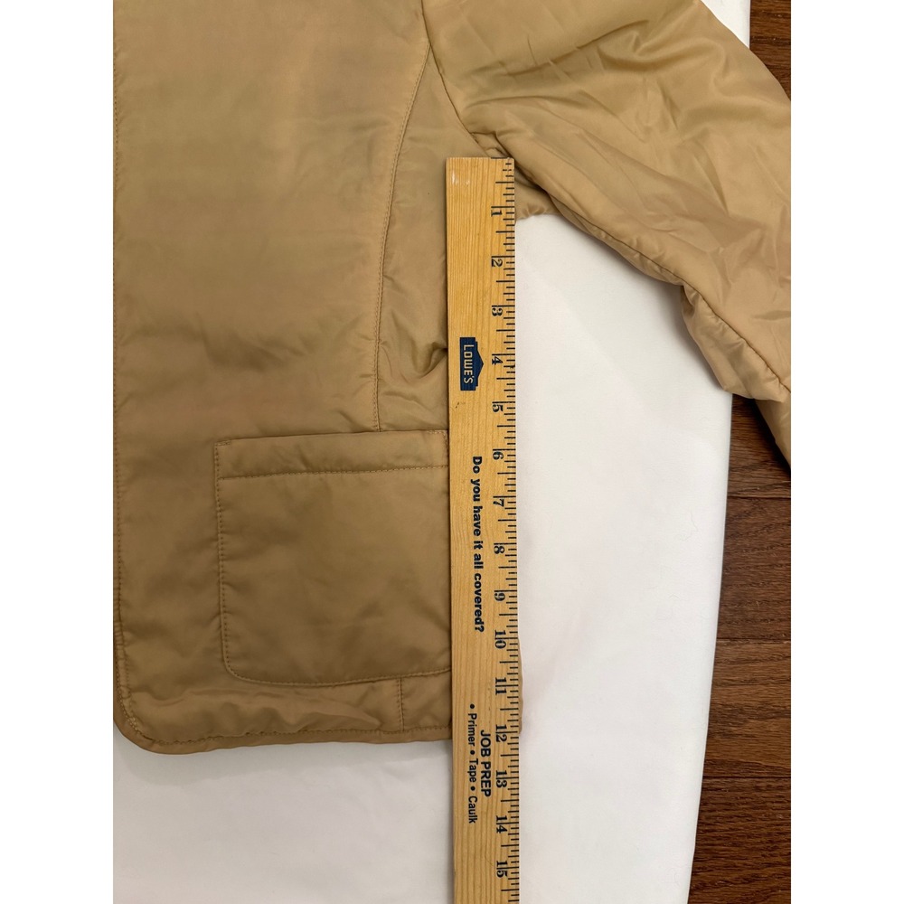 Trussardi T'Space Womens Tan Hooded Zip Up Lightweight Jacket Size ITALIAN 42 S - Picture 7 of 9